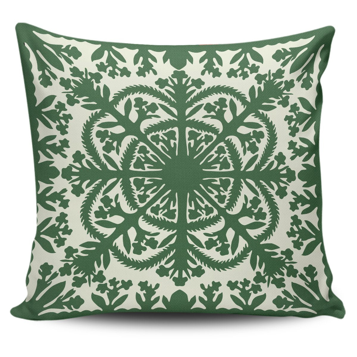 Hawaii White Ginger Quilting Pillow Cover - AH - Polynesian Pride