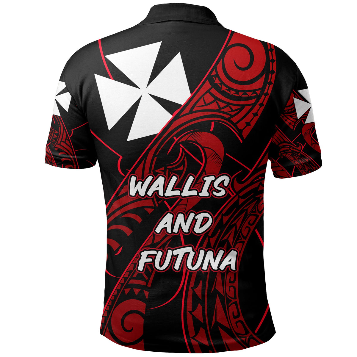 Wallis and Futuna Polo Shirt Simple Polynesian Tattoo - Polynesian Pride