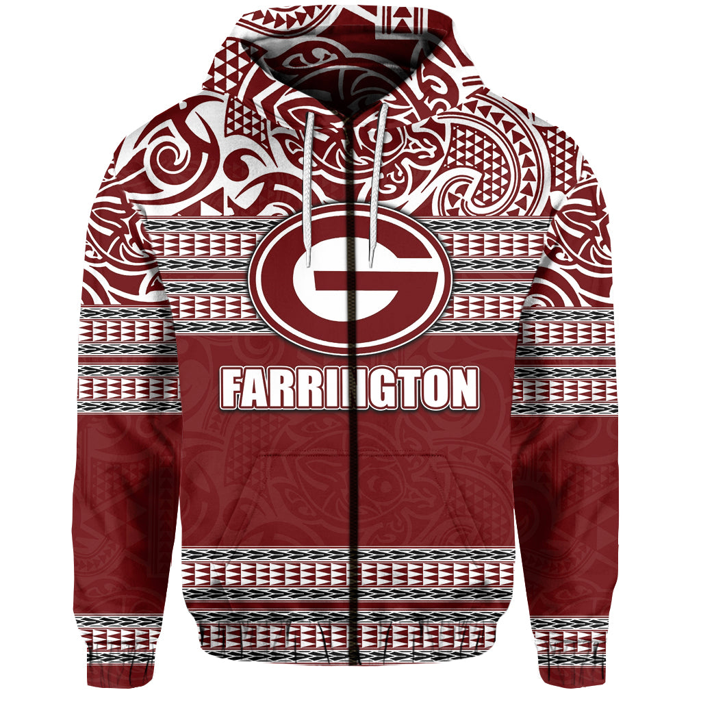 Custom Hawaii Farrington High School Zip Hoodie No.1 LT6 Unisex Maroon - Polynesian Pride