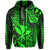 Custom Hawaii Kanaka Map Zip Hoodie Green Style LT6 Unisex Green - Polynesian Pride