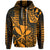 Custom Hawaii Kanaka Map Zip Hoodie Orange Style LT6 Unisex Orange - Polynesian Pride