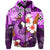 Custom Hammerhead shark Zip Hoodie Hawaii Style Purple LT6 Unisex Purple - Polynesian Pride