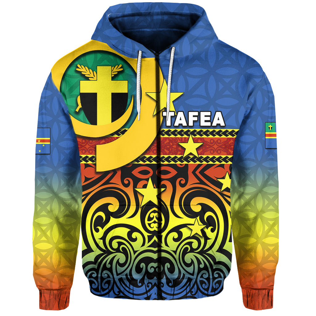 Tafea Day Zip Hoodie of Vanuatu Polynesian Flag Style LT6 Unisex Yellow - Polynesian Pride