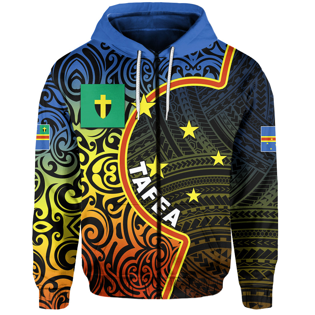 Tafea Day Zip Hoodie of Vanuatu Polynesian Flag Color LT6 Unisex Yellow - Polynesian Pride