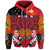 Kumuls Papua New Guinea Zip up Hoodie Rugby Unisex Red - Polynesian Pride