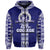 Custom Tupou College Hoodie Tonga Simple Style LT6 Zip Hoodie Blue - Polynesian Pride