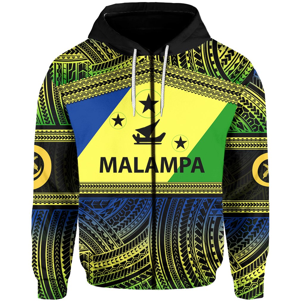 Malampa Day Zip Hoodie of Vanuatu Polynesian Patterns LT6 Unisex Yellow - Polynesian Pride