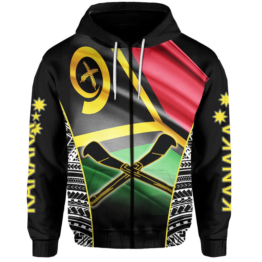 South Sea Islanders Zip Hoodie Kanaka LT6 Unisex Black - Polynesian Pride