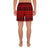 Polynesian Tattoo Tribal Red Men's Athletic Long Shorts - Polynesian Pride