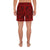 Polynesian Symmetry Red Men's Athletic Long Shorts - Polynesian Pride