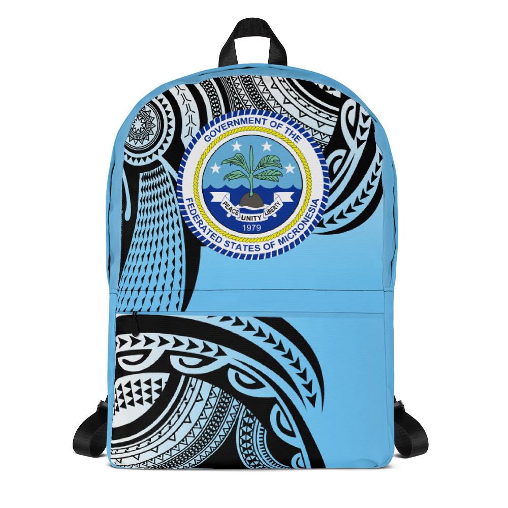 Federated States of Micronesia Backpack - Tattoo Pattern Blue - Polynesian Pride