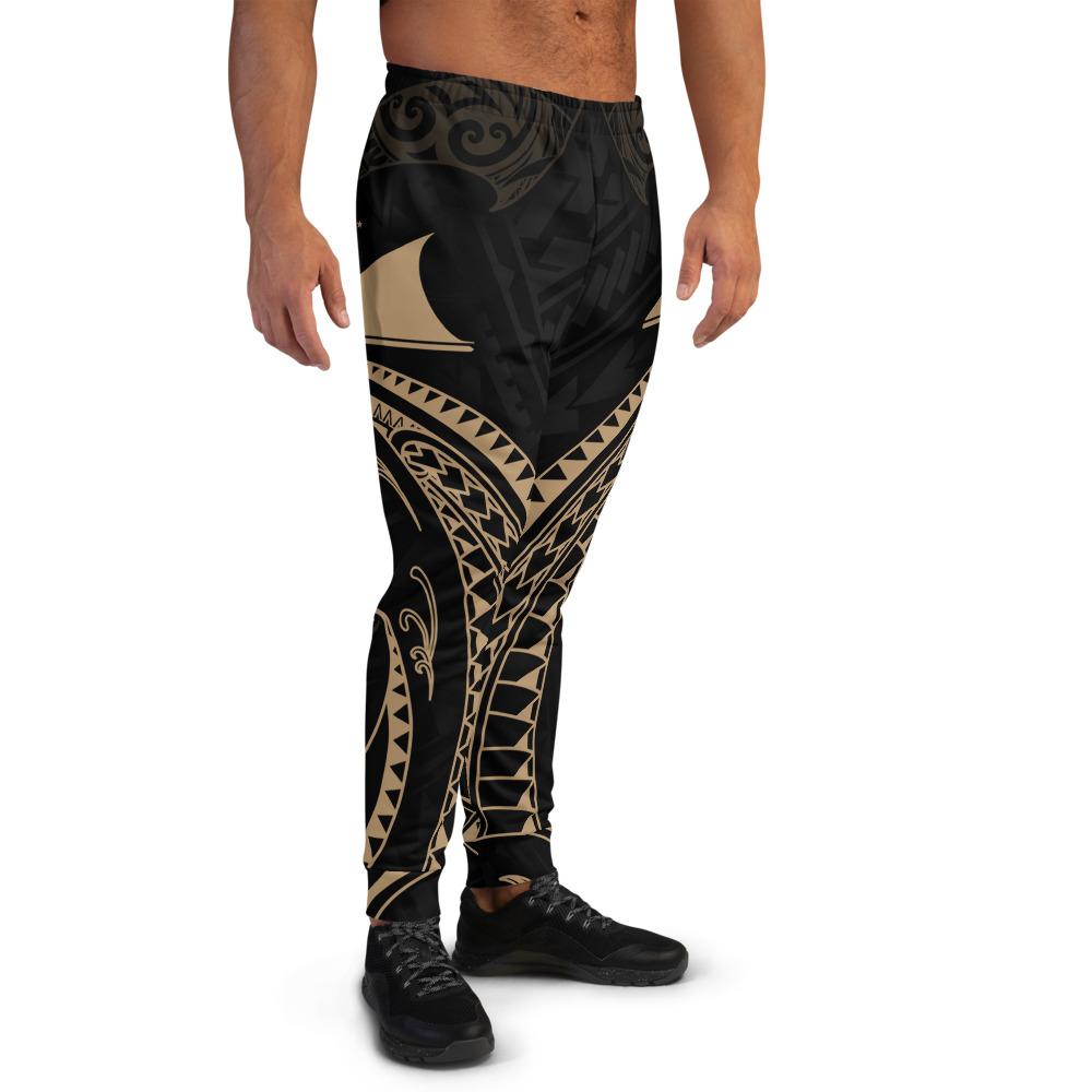 Tokelau Polynesian Sweatpant - Gold Tribal Wave - Polynesian Pride