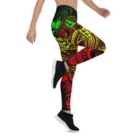 Polynesian Legging - Reggae Shark Polynesian Tattoo - Polynesian Pride