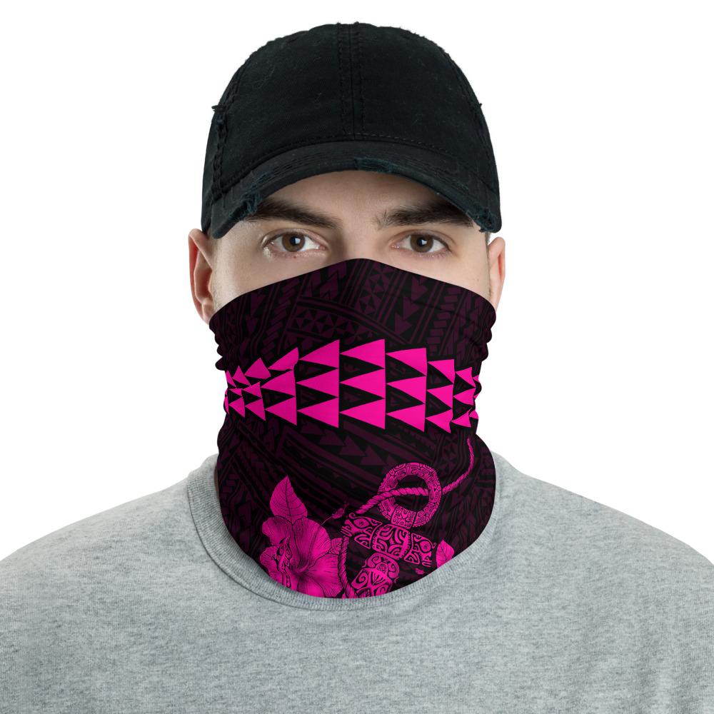 Hawaii Bandana Kakau Polynesian Anchor Neck Gaiter - Pink Pink One Size - Polynesian Pride