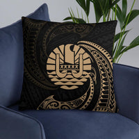 Tahiti Polynesian Basic Pillow - Gold Tribal Wave - Polynesian Pride