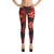 Tonga Polynesian Women Legging - Red Plumeria - Polynesian Pride