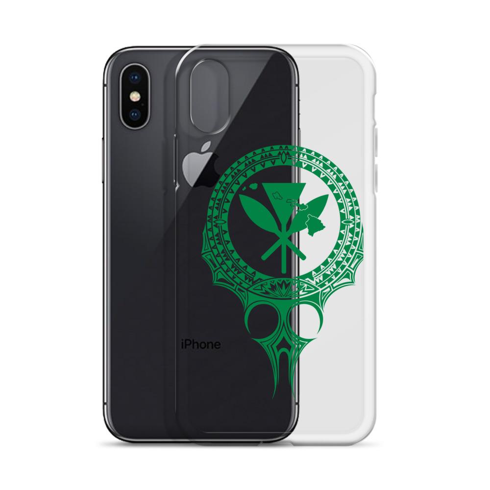 Kanaka Maoli Iphone Case The Eyes Green AH iPhone X/XS Phone Case Green - Polynesian Pride