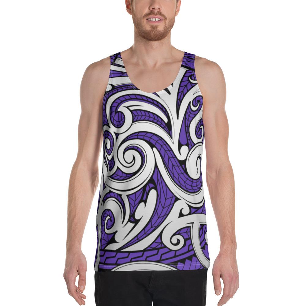 Polynesian Maori Ethnic Ornament Violet - Hawaii Men's Tank Top Purple - Polynesian Pride