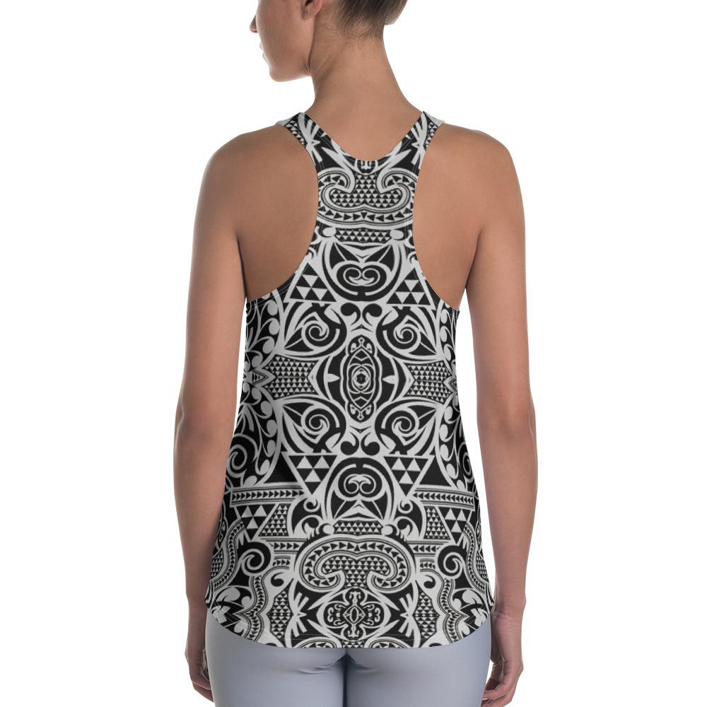 Polynesian Kakau Turtle Hawaii Women's Racerback Tank Top - Polynesian Pride