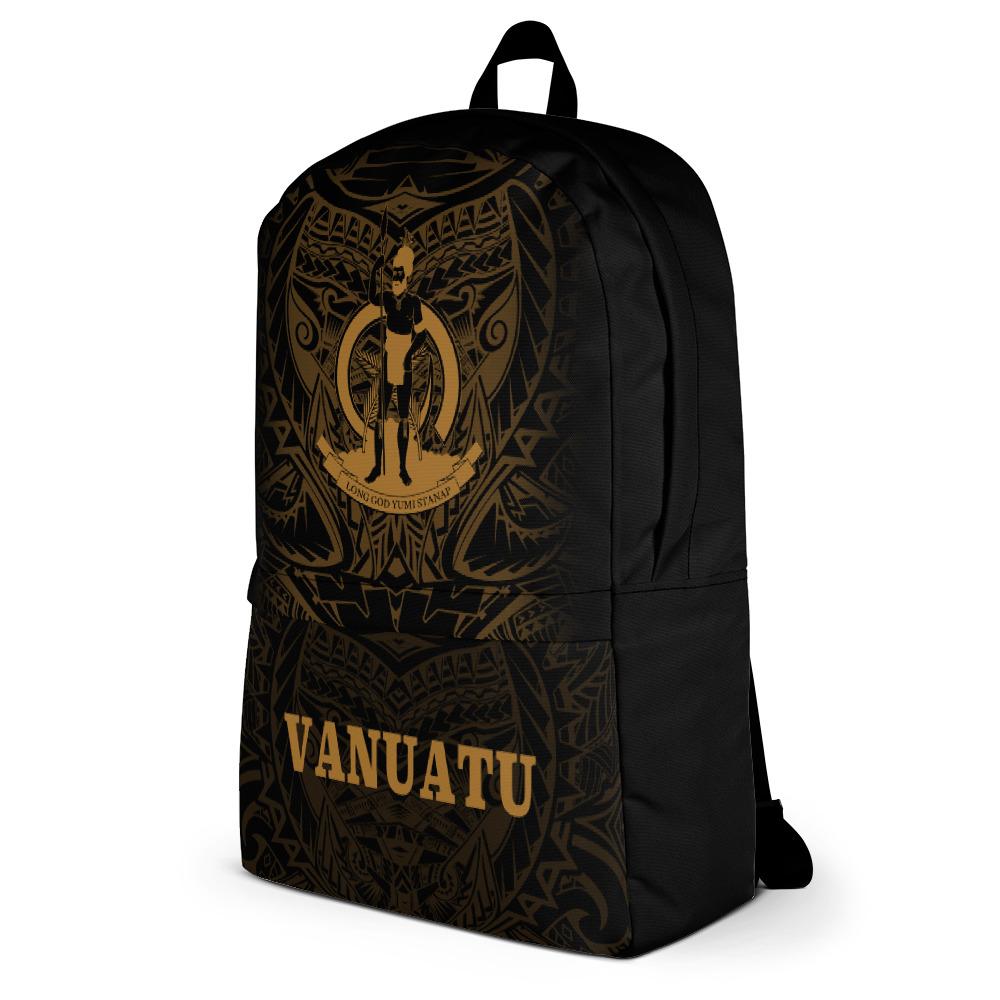 Vanuatu Polynesian Backpack - Gold Tribal Pattern - Polynesian Pride