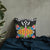 Kosrae State - Coat Of Arms With Tropical Flowers 18×18 Black Pillow - Polynesian Pride