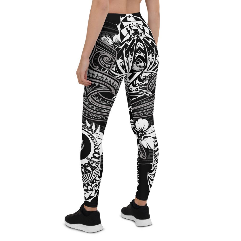 Polynesian Legging - White Shark Polynesian Tattoo - Polynesian Pride