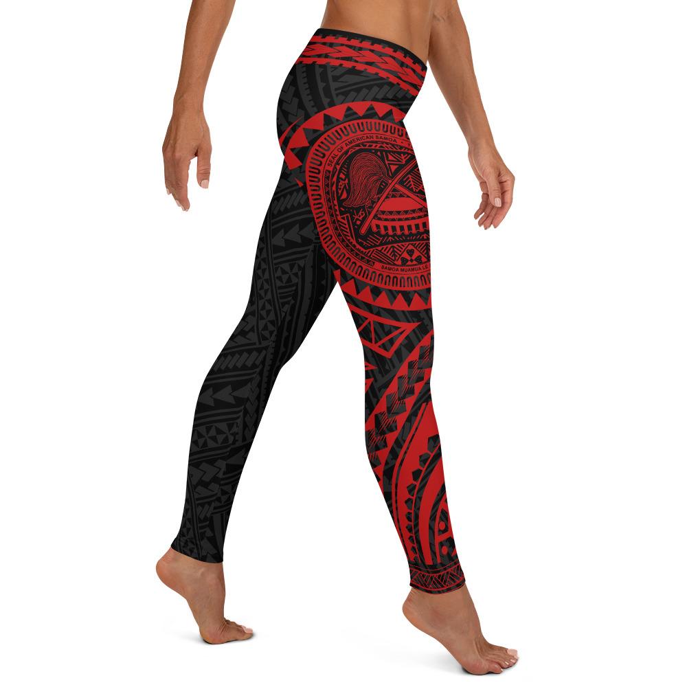 American Samoa 1st Leggings (Red) - Polynesian Pride