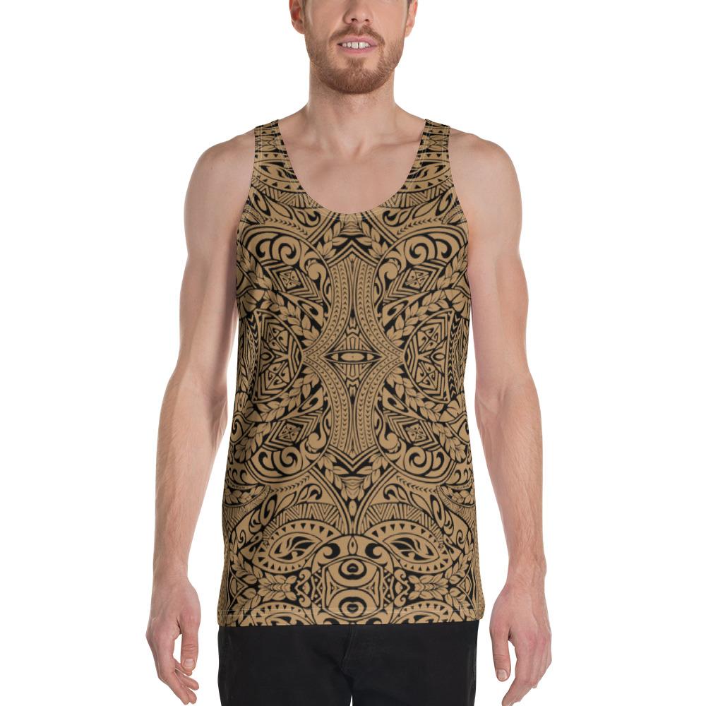 Polynesian Culture Gold - Hawaii Men's Tank Top Gold - Polynesian Pride