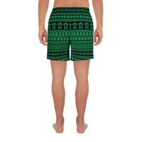 Polynesian Tattoo tribal Green Men's Athletic Long Shorts - Polynesian Pride