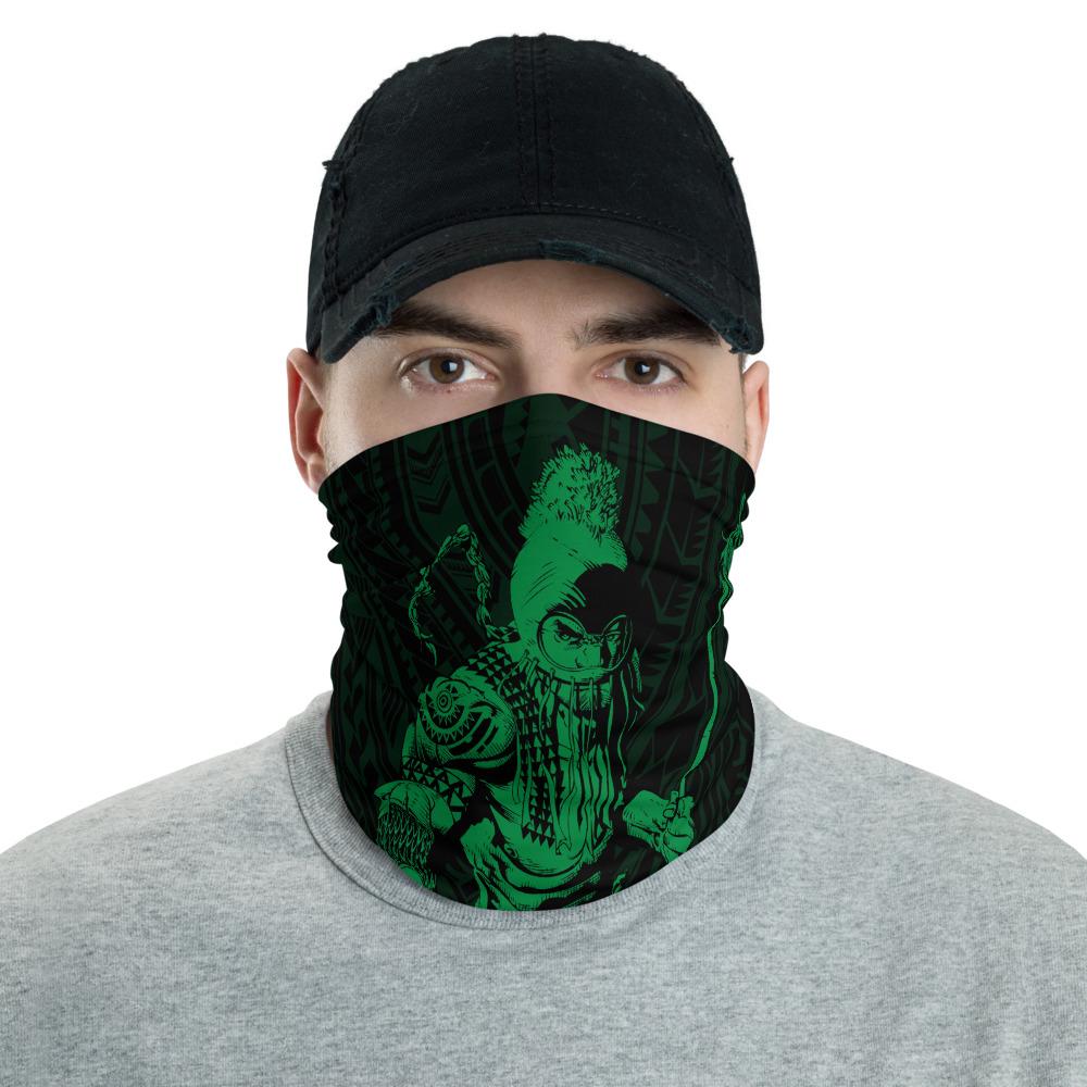 Hawaii Bandana Polynesian Warrior Ikaika Neck Gaiter - Green Green One Size - Polynesian Pride