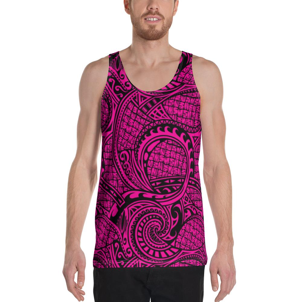 Polynesian Maori Lauhala Pink - Hawaii Men's Tank Top Pink - Polynesian Pride