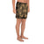 Polynesian Plumeria Mix Gold Black Men's Athletic Long Shorts - Polynesian Pride