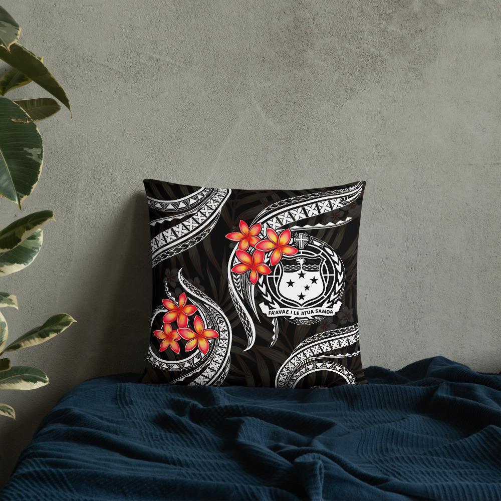 Samoa Polynesian Pillow - White Plumeria - Polynesian Pride