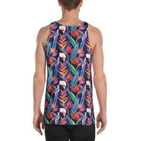 Tropical Flower Hawaii Men's Tank Top AH - Polynesian Pride