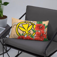 Polynesian Hawaii Pillow - Hibiscus Coat of Arm - Polynesian Pride
