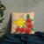 Papua New Guinea Polynesian Pillow - Hibiscus Coat of Arm Pillow 22 x 22 Beige - Polynesian Pride