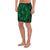 Polynesian Plumeria Mix Green Black Men's Athletic Long Shorts - Polynesian Pride