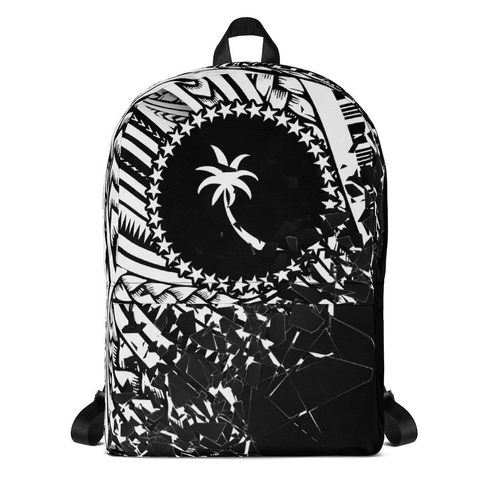 Chuuk Micronesian Backpack - Broken Mirror WHITE - Polynesian Pride