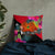 Papua New Guinea Polynesian Pillow - Hibiscus Surround Pillow 22×22 Black - Polynesian Pride