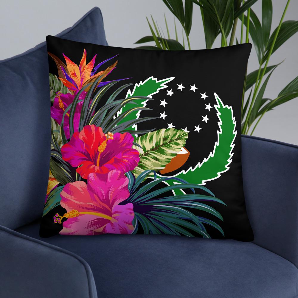 Pohnpei Micronesia Basic Pillow - Tropical Bouquet - Polynesian Pride