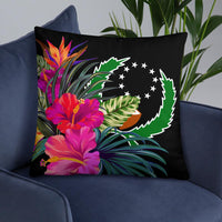 Pohnpei Micronesia Basic Pillow - Tropical Bouquet - Polynesian Pride