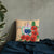 Samoa Polynesian Pillow - Hibiscus Coat of Arm Pillow 18 x 18 Beige - Polynesian Pride