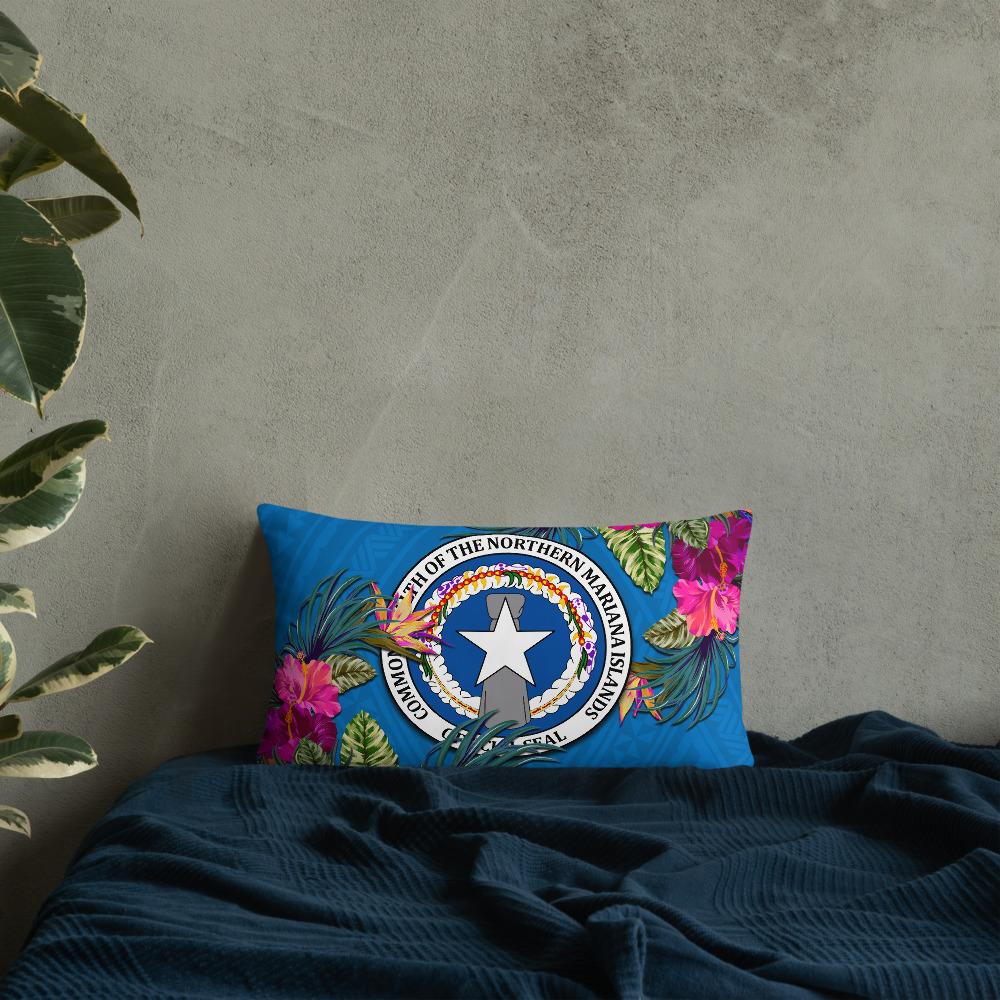 Northern Mariana Islands Polynesian Pillow - Hibiscus Surround - Polynesian Pride