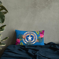 Northern Mariana Islands Polynesian Pillow - Hibiscus Surround - Polynesian Pride