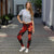 Samoa Polynesian Women Legging - Red Plumeria - Polynesian Pride