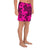 Polynesian Turtle Palm And Sea Pebbles Pink Men's Athletic Long Shorts - Polynesian Pride