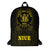 Niue Polynesian Backpack - Yellow Tribal Pattern Black - Polynesian Pride