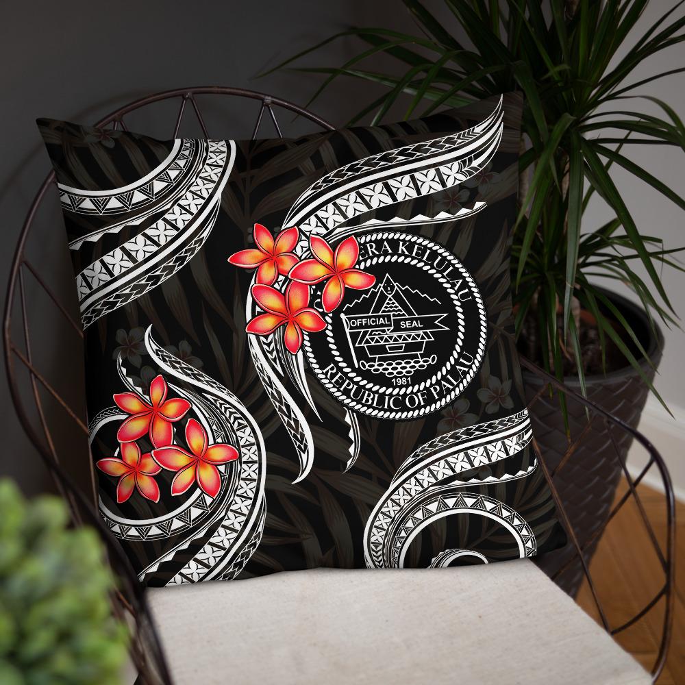 Palau Polynesian Pillow - White Plumeria - Polynesian Pride