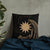 Nauru Polynesian Basic Pillow - Gold Tribal Wave Pillow 22×22 Black - Polynesian Pride