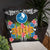 Yap State Pillow - Coat Of Arms With Tropical Flowers - Polynesian Pride